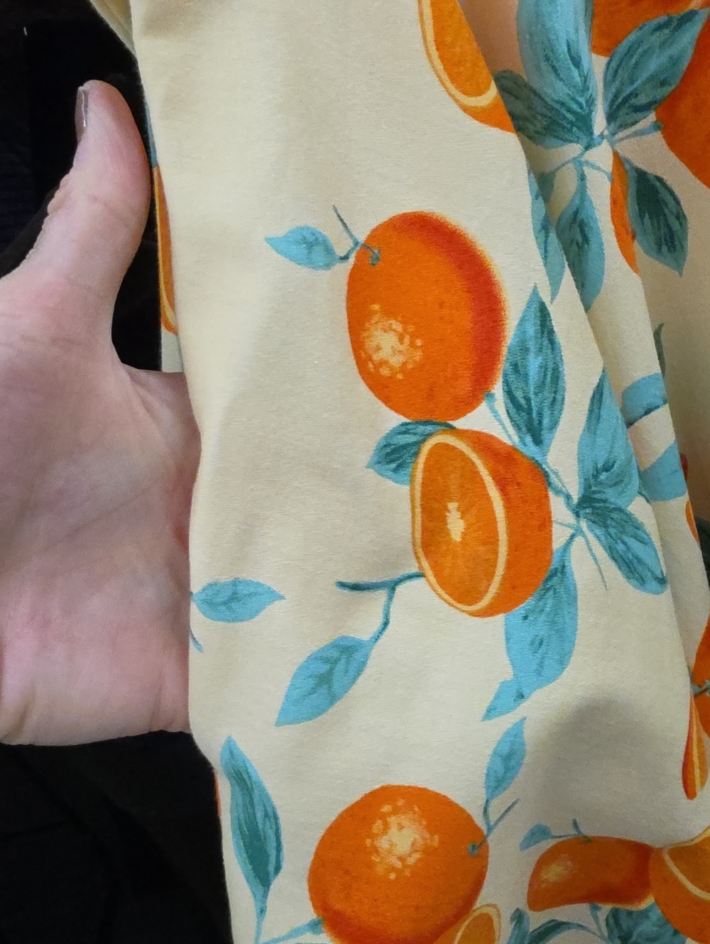 ππ±FRUIT ORANGE MIDI DRESS WITH LEAVES" BY " EVA ROSE" ππ± - Picture 10 of 15